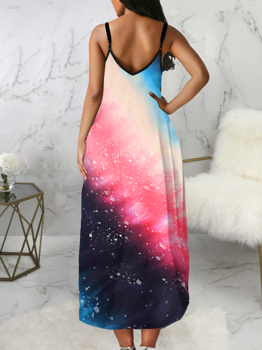 LW BASICS Starry Sky Butterfly Print A Line Dress