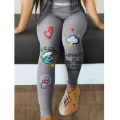 LW Cartoon Loyalty Is Better Than Love Print Pants