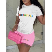 LW Essentials Letter Print Shorts Set