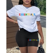 LW Plus Size Essentials Letter Print Shorts Set