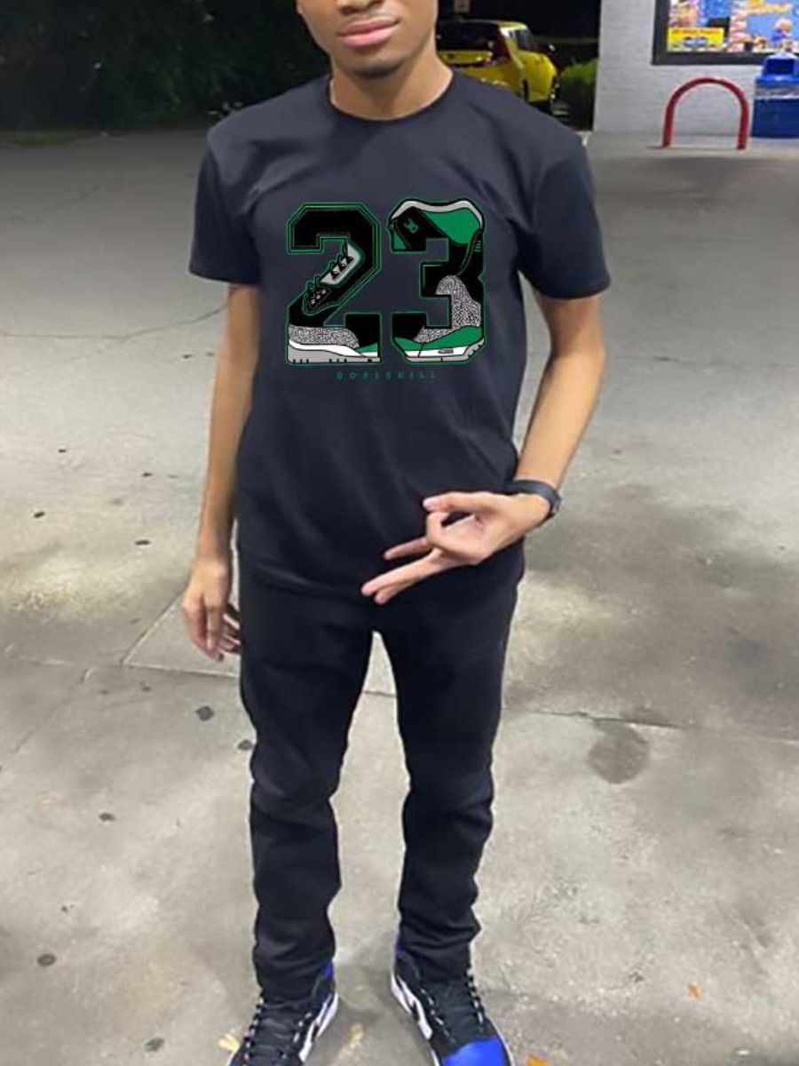 LW Number 23 Mixed Print T-shirt