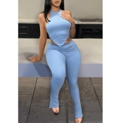 LW BASICS Halter Neck Asymmetrical Skinny Pants Se