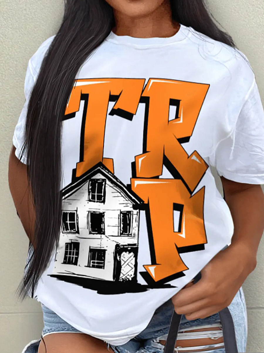 LW Plus Size Graffiti Letter Print T-shirt