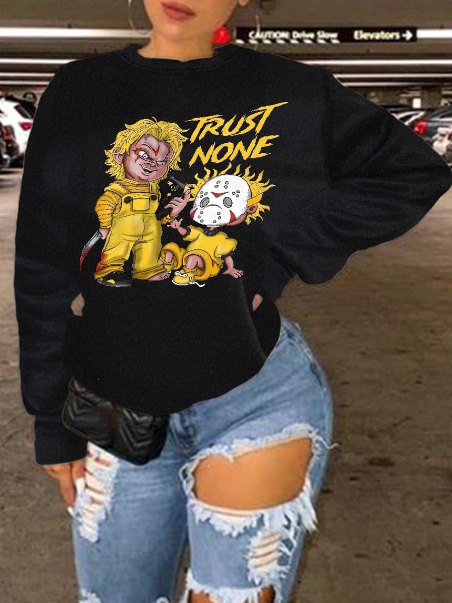 LW Figure Letter Print Sweatshirt