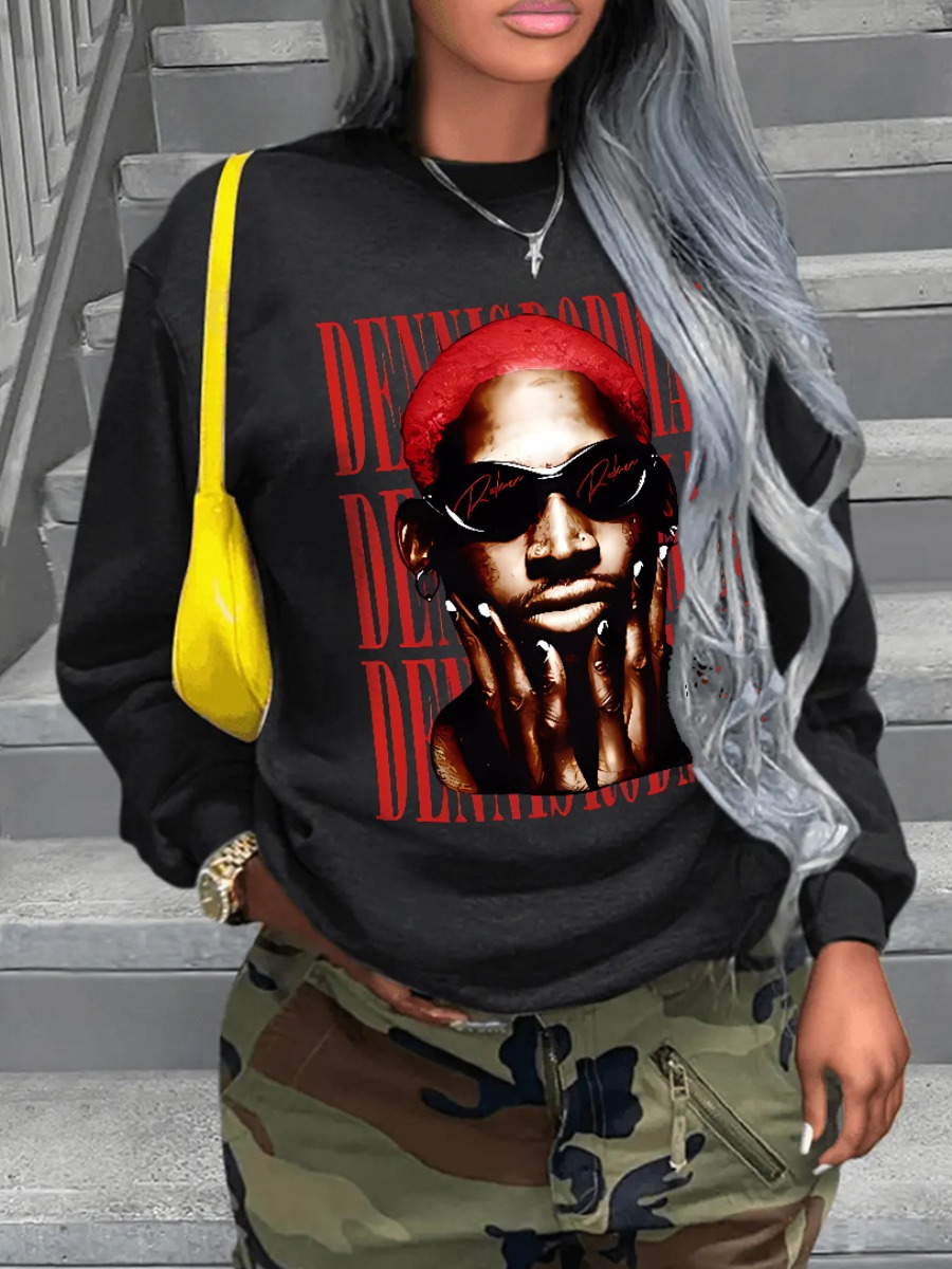 LW Figure Letter Print Sweatshirt