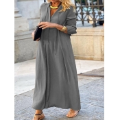 LW Plus Size Solid Color Shirt Loose Dress