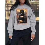 LW Plus Size Figure Print Regular Fit Sweatshirt