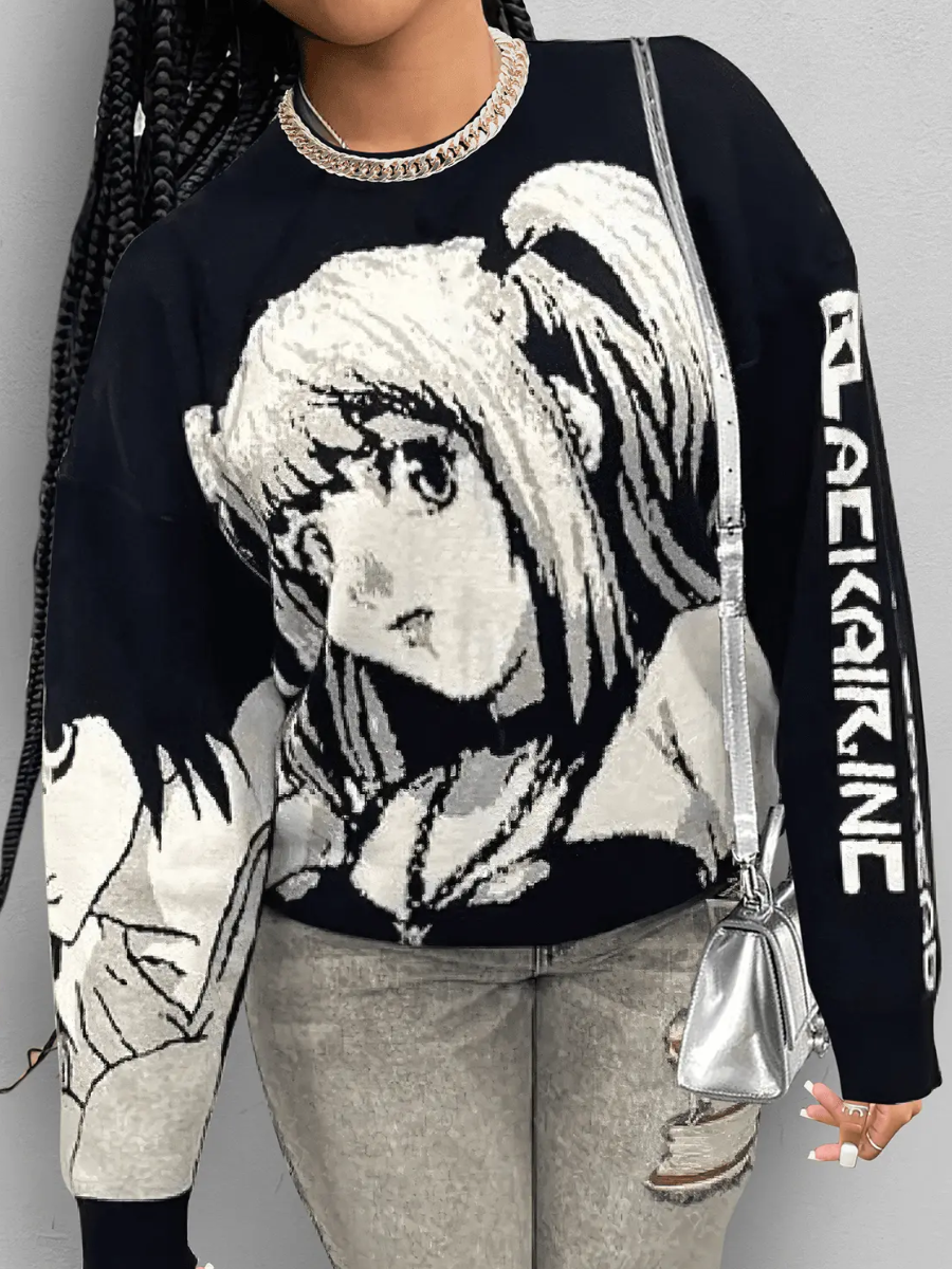 LW Figure Letter Print Sweatshirt