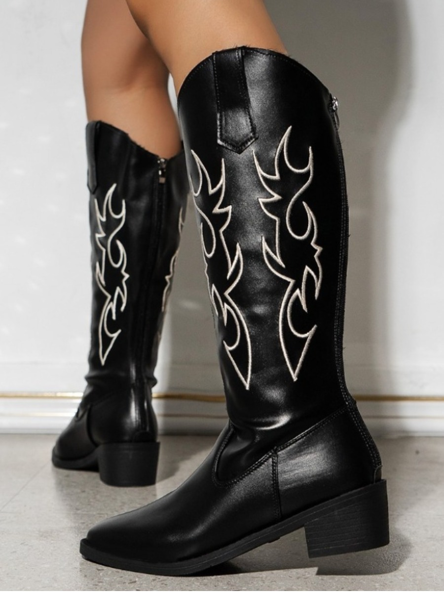 LW Pointed Toe Zipper Design Booties