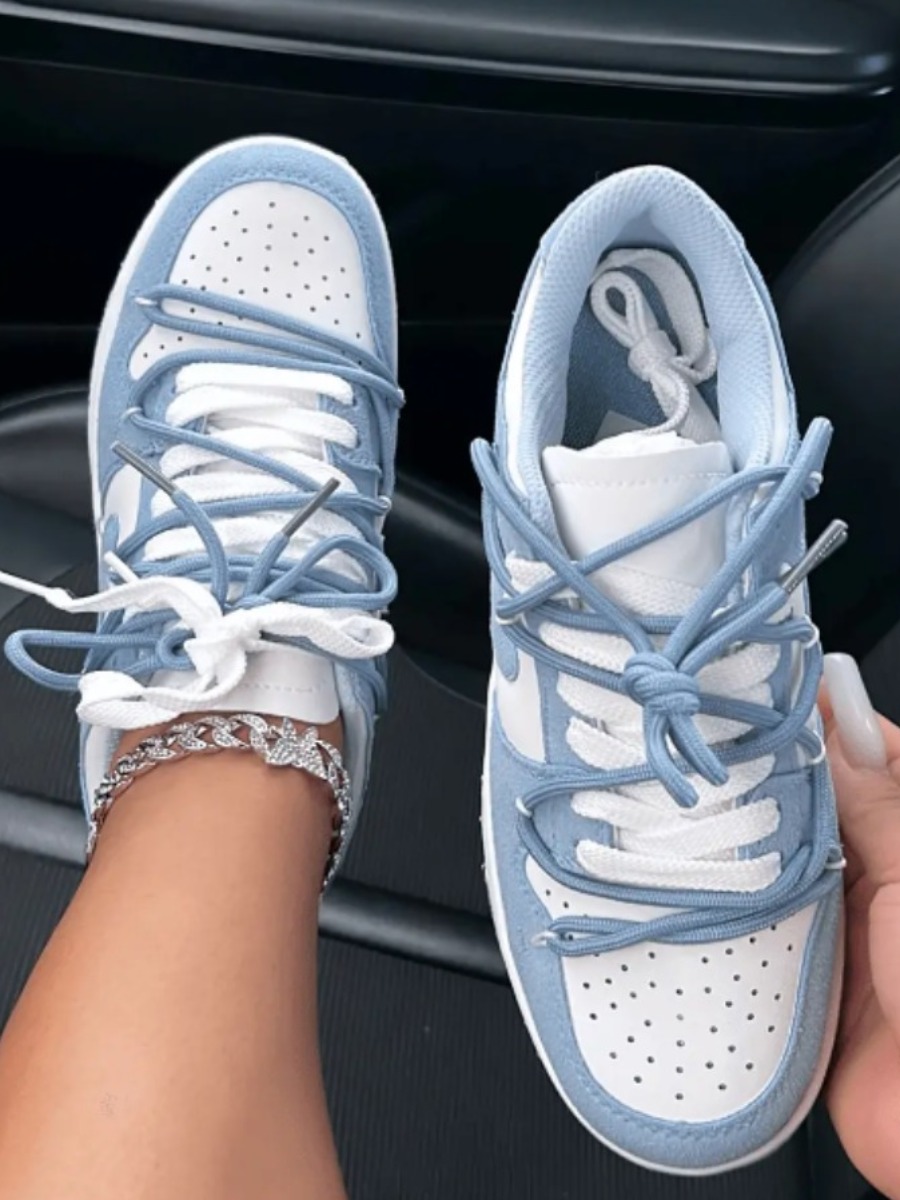 LW Pierced Patchwork Sneakers