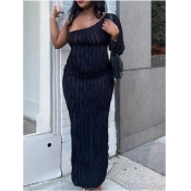 LW SXY Plus Size One Shoulder Waffle Knit Bodycon 