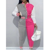 LW Striped Patchwork Pants Set