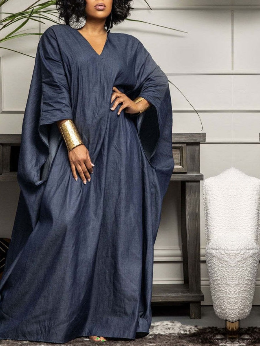 LW Plus Size Batwing Sleeve Loose Dress