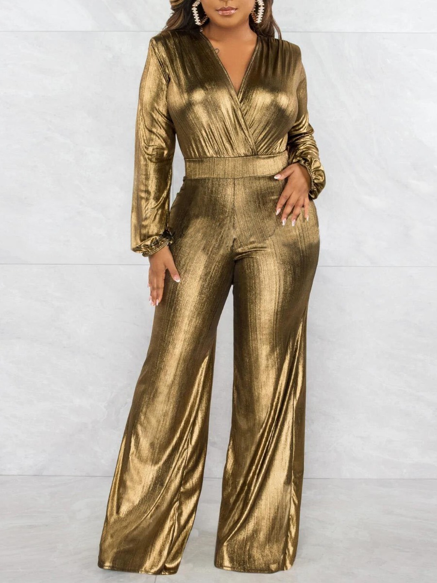 LW V Neck Regular Fit Jumpsuit