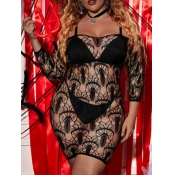 LW SXY Plus Size Strappy See Through Gown
