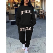 LW Official Letter Print Oversized Tracksuit Set