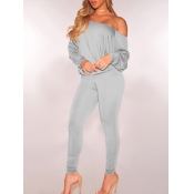 LW Plus Size Inclined Neck Drawstring Loose Pants 