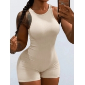 LW Rib Knit Cami Romper