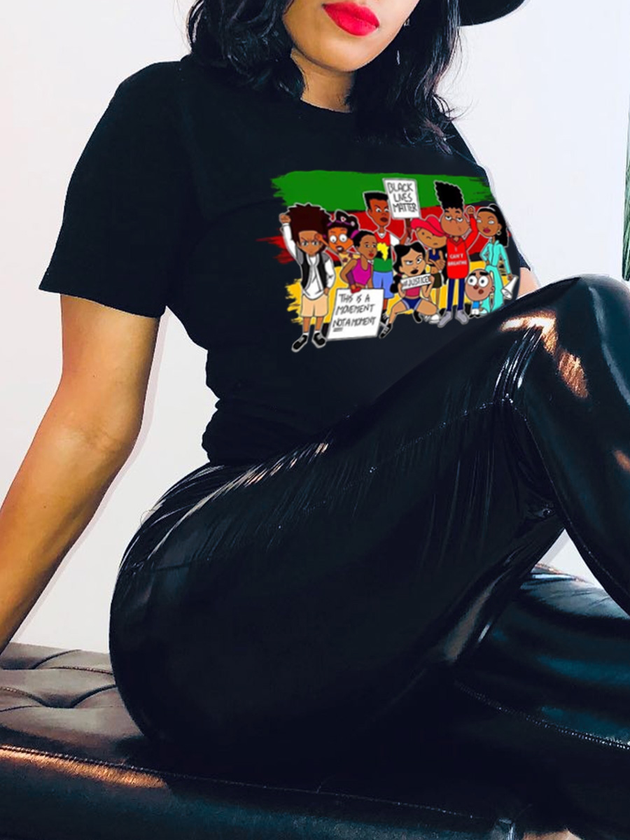 LW Plus Size Figure Pattern T-shirt
