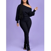 LW BASICS Plus Size Boat Neck Regular Fit Pants Se