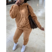LW Kangaroo Pocket Oversized Teddy Pants Set