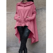 LW Plus Size Drawstring Kangaroo Pocket Sweat Dres