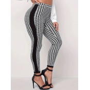 LW Plus Size Houndstooth Striped High Waist Pants