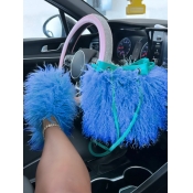 LW Drawstring Fluffy Slippers