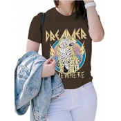 LW Round Neck Mixed Print T-shirt