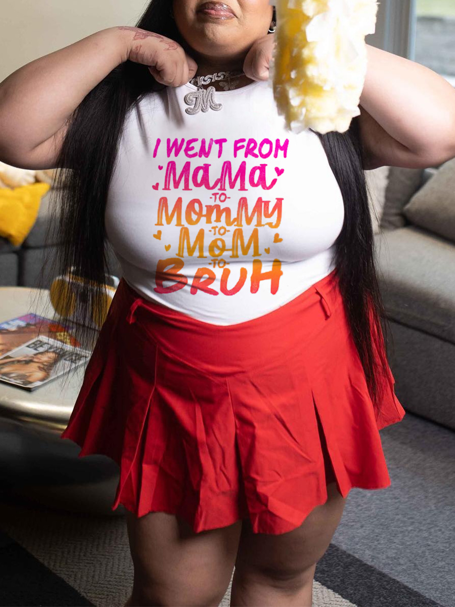 LW Plus Size Gradient Love Letter Print T-shirt