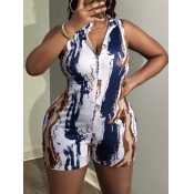 LW BASICS Plus Size Tie Dye Cami Romper