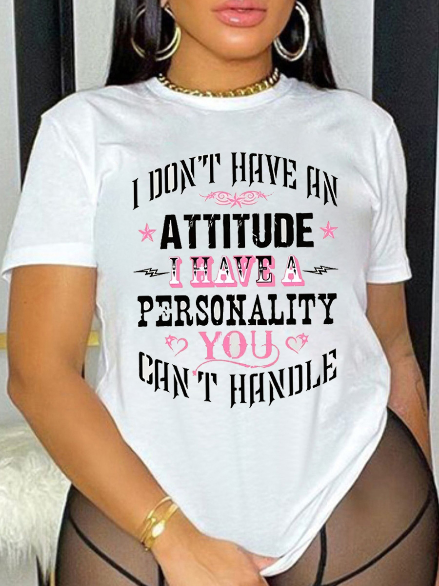 LW Star Letter Print T-shirt