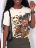 LW Graffiti Figure Print T-shirt