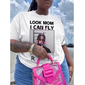 LW Plus Size Figure Letter Print T-shirt