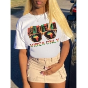 LW Juneteenth Africa Letter Print T-shirt