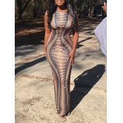 LW Plus Size Gradient Split Back Slit Bodycon Dres