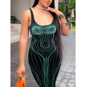 LW Plus Size Striped Bodycon Cami Dress