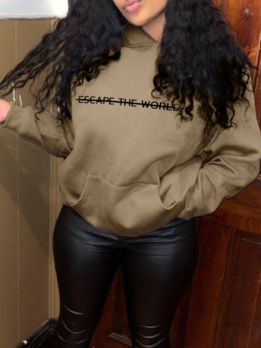 LW Pattern Letter Hoodie