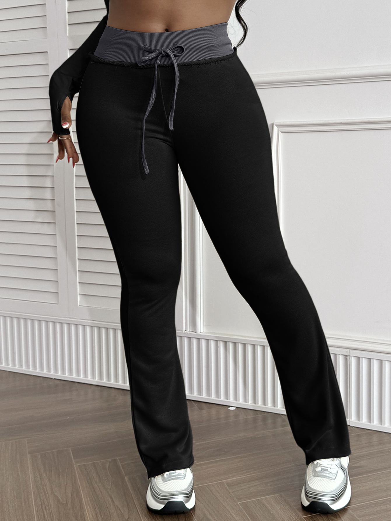 LW Patchwork Color Contrast Pants