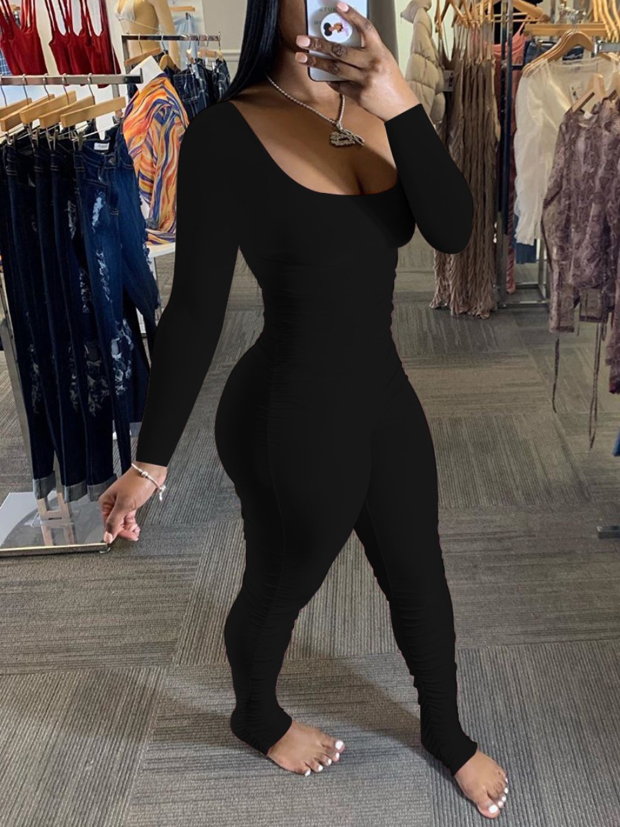 LW BASICS Solid Color Jumpsuit