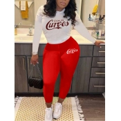 LW Letter Print Skinny Pants Set