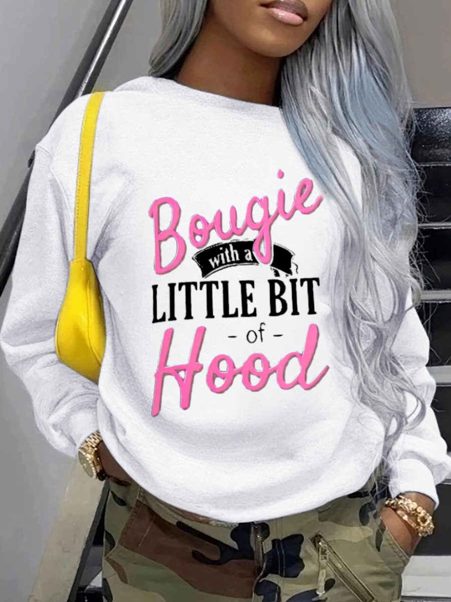 LW Pink Print Regular Sweatshirt