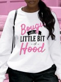LW Pink Print Regular Sweatshirt