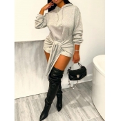 LW Dropped Shoulder Asymmetrical Sweat Dress