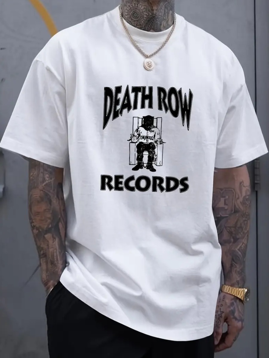 LW Men Pattern Letter T-shirt