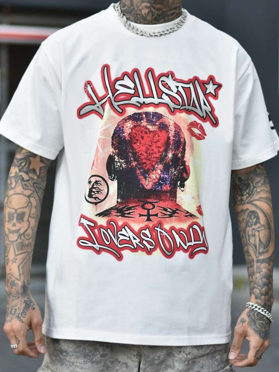 LW Men Pattern Mixed Print T-shirt