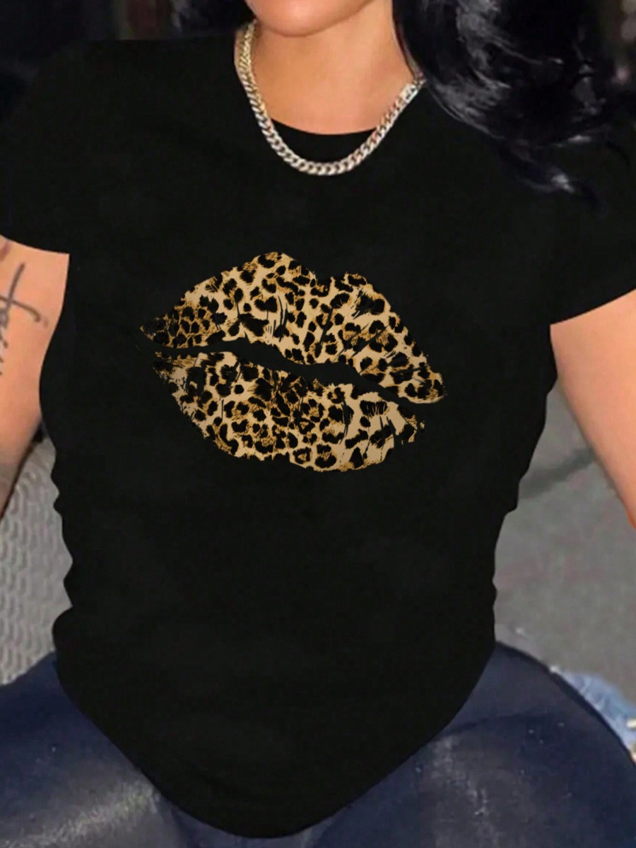 LW Pattern Lip Print T-shirt
