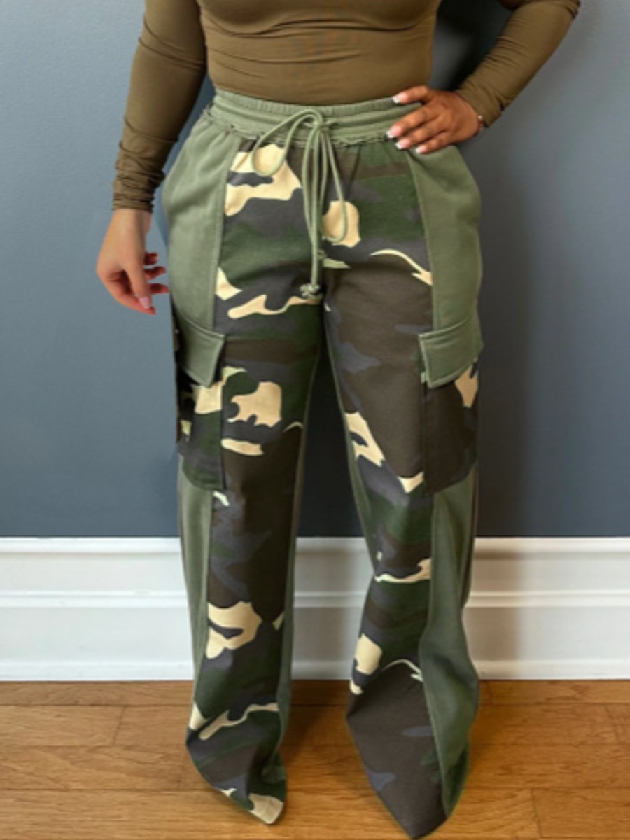LW Plus Size Patchwork Camo Pants
