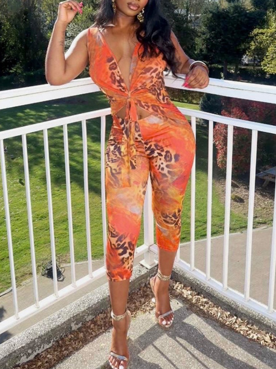 LW Bandage Design Mixed Animal Pattern Leopard Jum