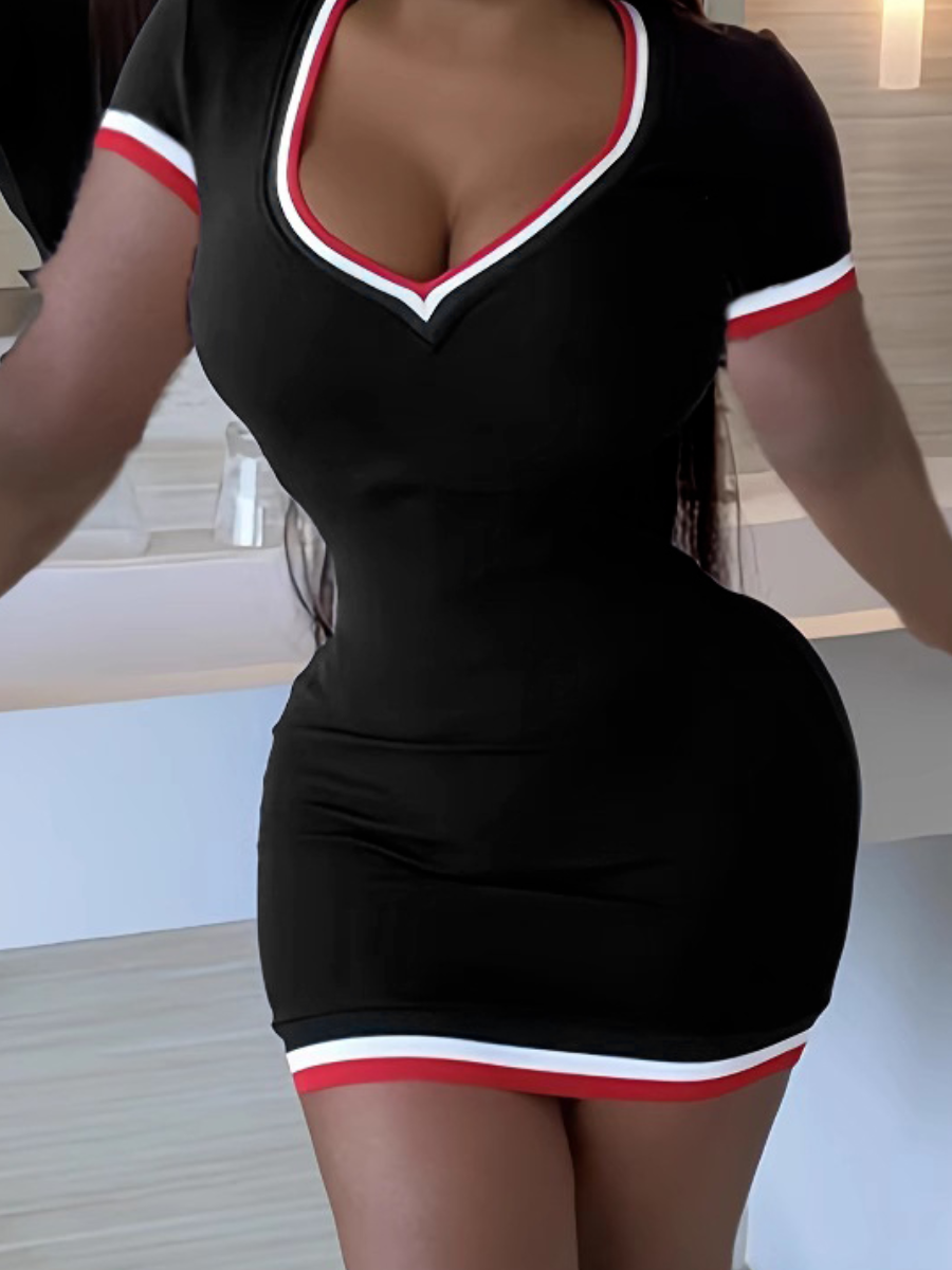 LW BASICS Plus Size Solid Color Dress